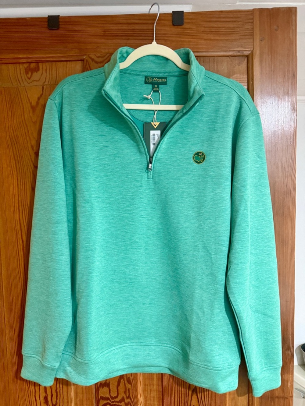 Masters Men’s Zip-Up Pullover Sweater - Teal